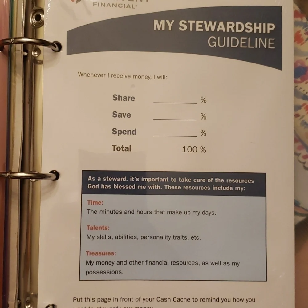 BEGINNING Personal financial organizer